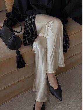LILYSILK Full Bias Cut Silk Pants